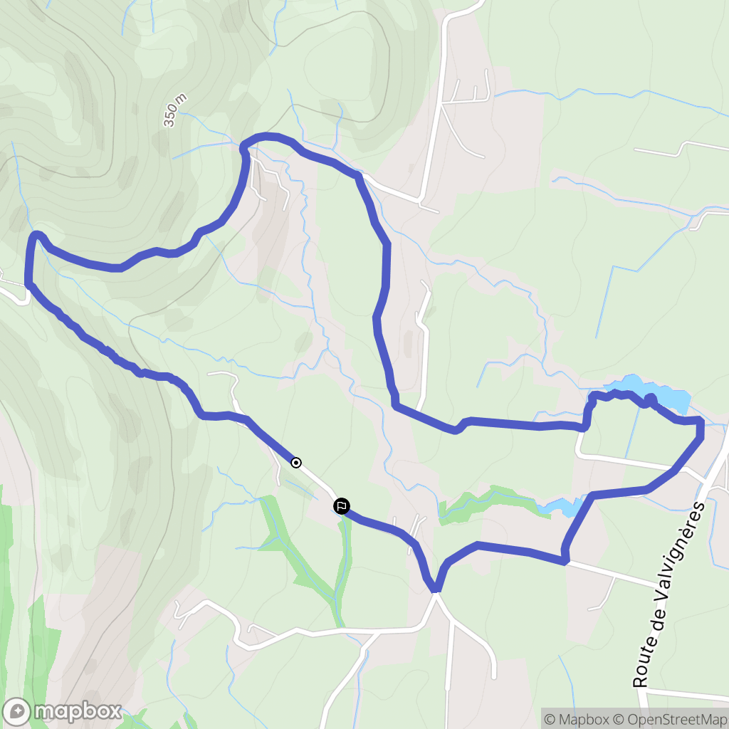 Alba-la-Romaine : carte du parcours de randonnée - France