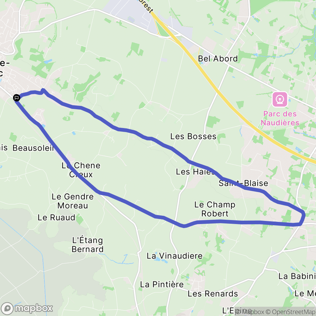 Saint-Étienne-de-Montluc : carte du parcours de randonnée - France