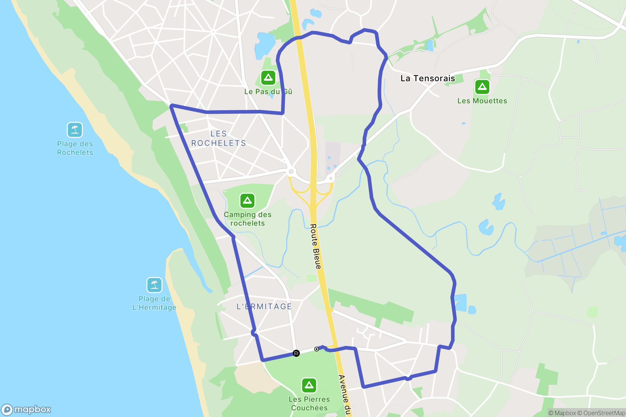 Saint-Brevin-les-Pins : carte du parcours de randonnée - France