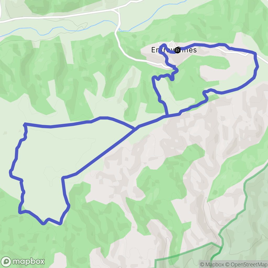 Entrevennes : carte du parcours de randonnée - France