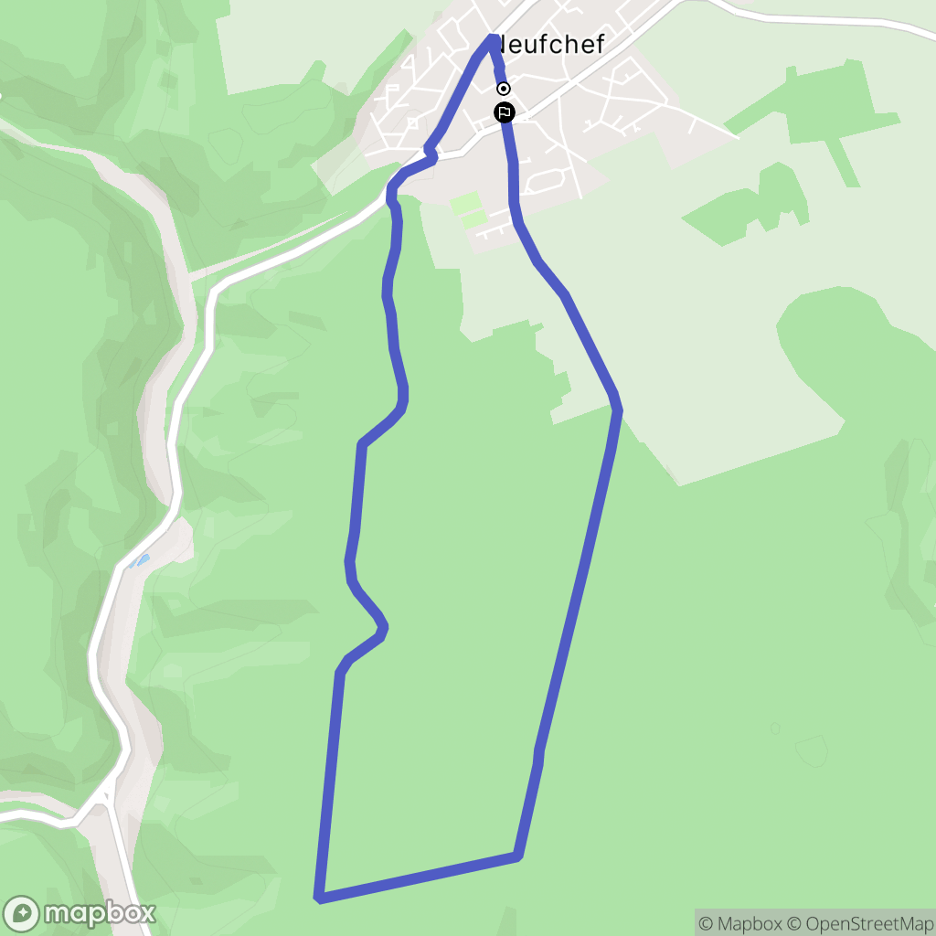 Neufchef : carte du parcours de randonnée - France