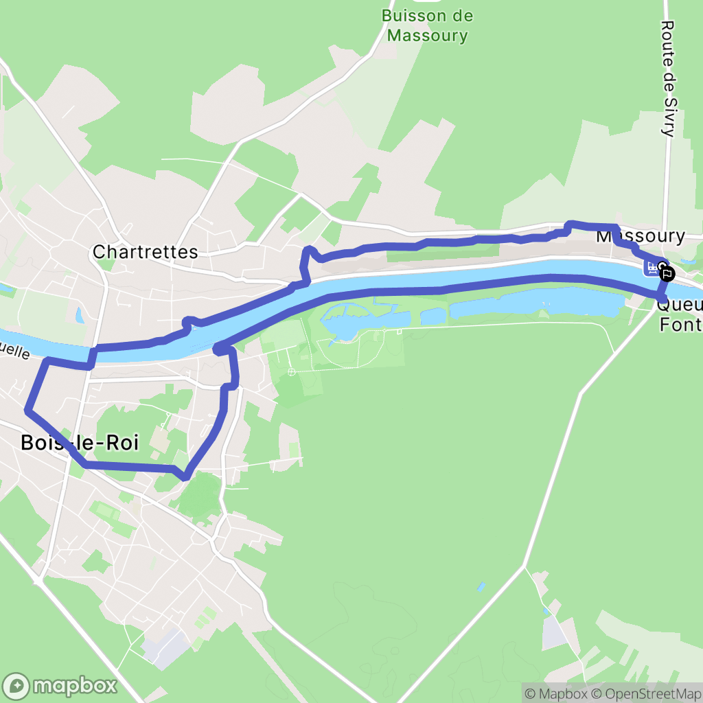 Fontaine-le-Port : carte du parcours de randonnée - France