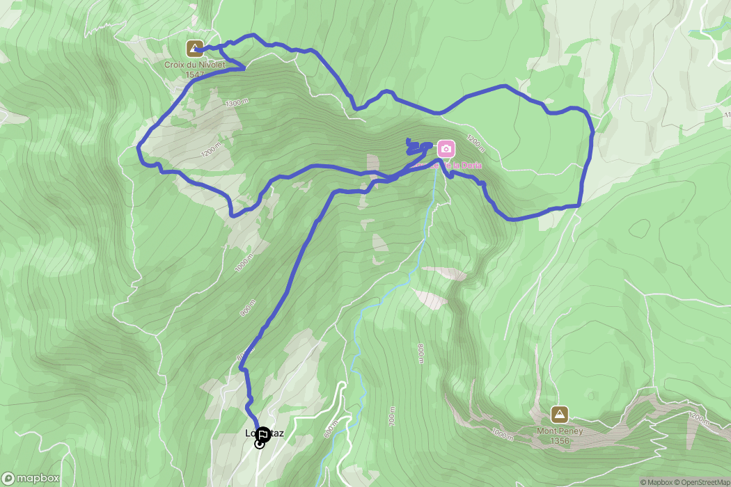 Saint-Jean-d'Arvey : carte du parcours de randonnée - France