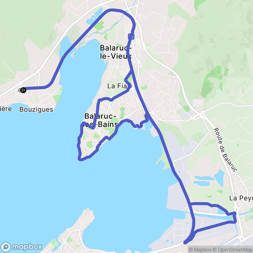 Bouzigues : carte du parcours de randonnée - France