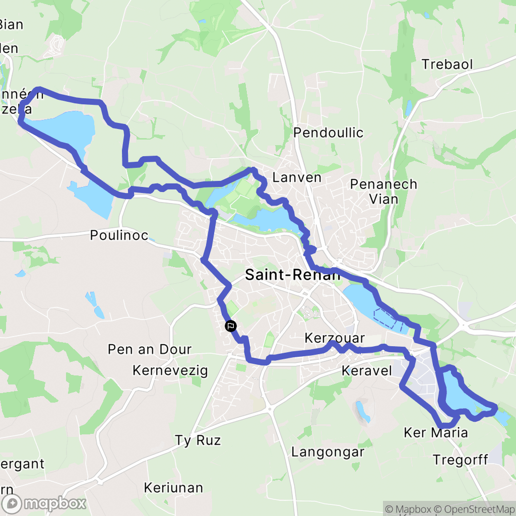 Saint-Renan : carte du parcours de randonnée - France
