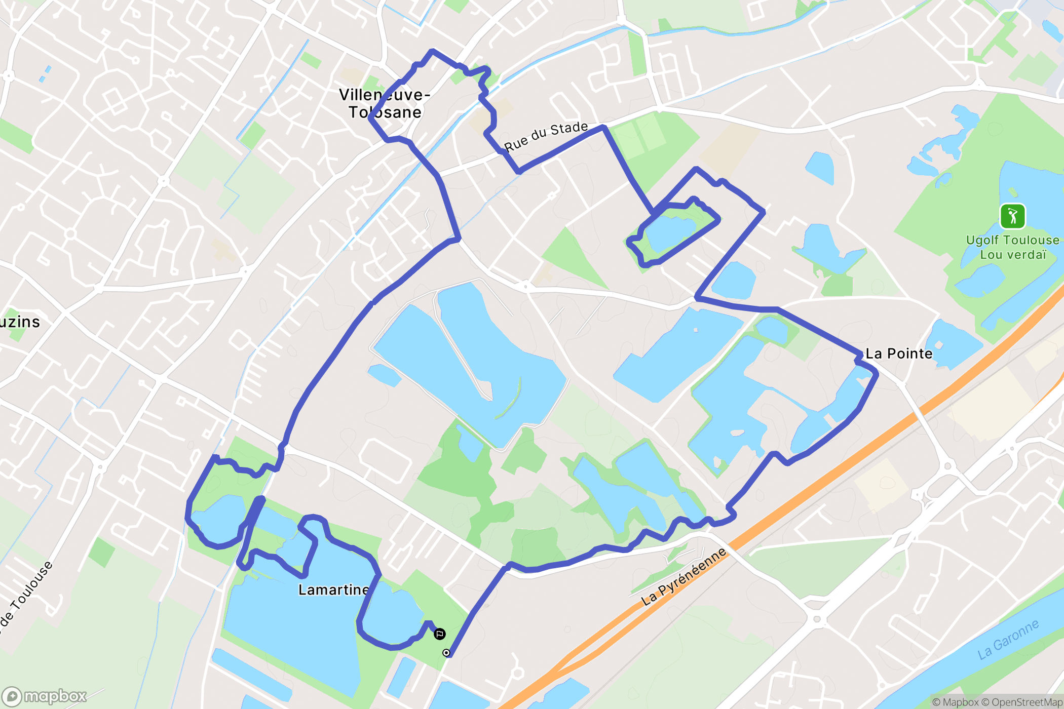 Roques : carte du parcours de randonnée - France