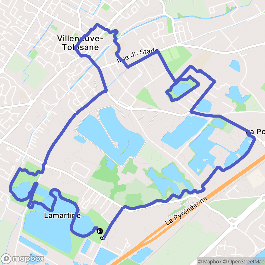 Roques : carte du parcours de randonnée - France