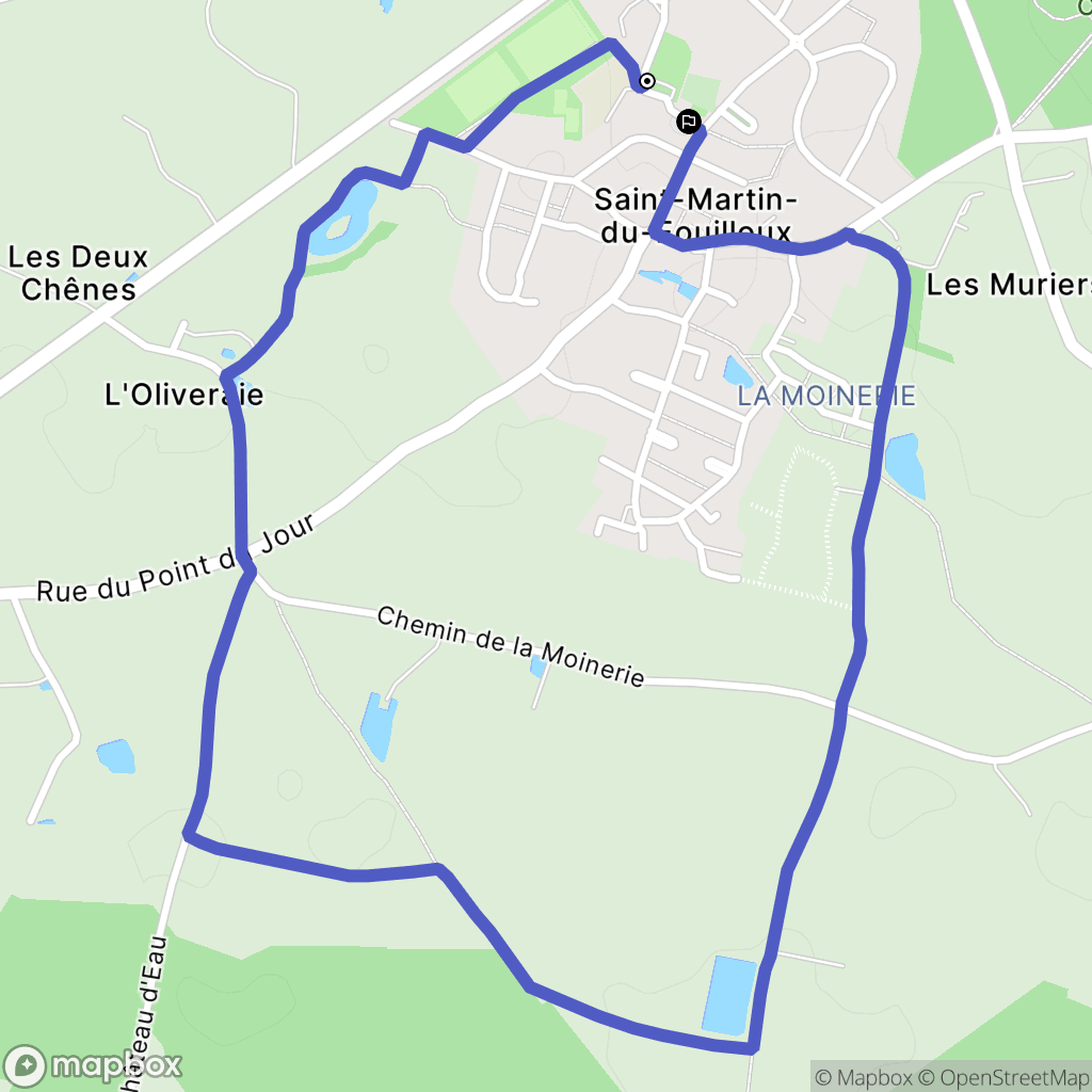 Saint-Martin-du-Fouilloux : carte du parcours de randonnée - France