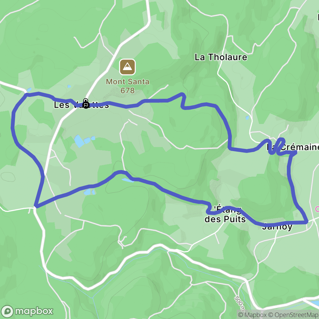 Alligny-en-Morvan : carte du parcours de randonnée - France