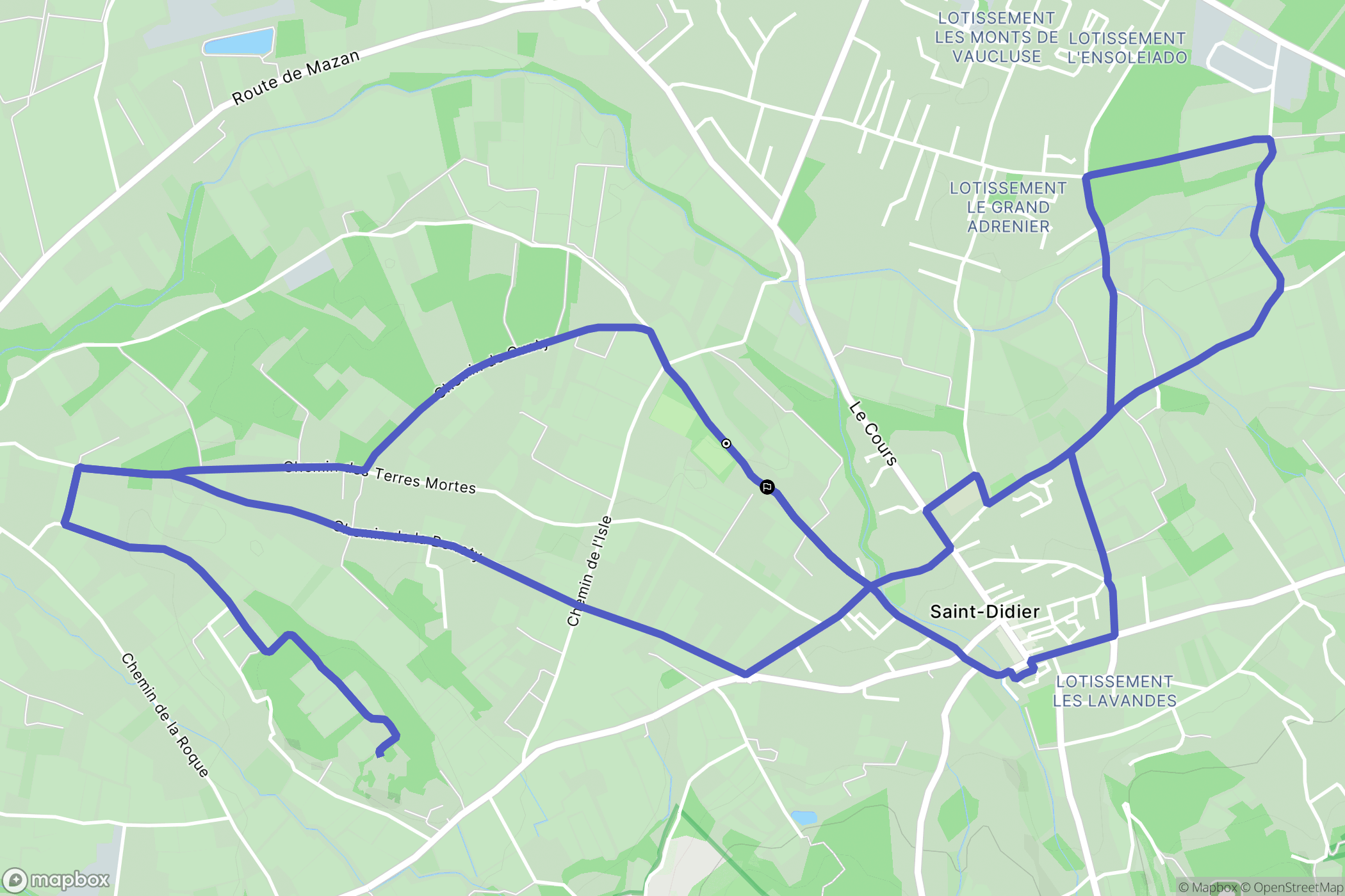 Saint-Didier : carte du parcours de randonnée - France