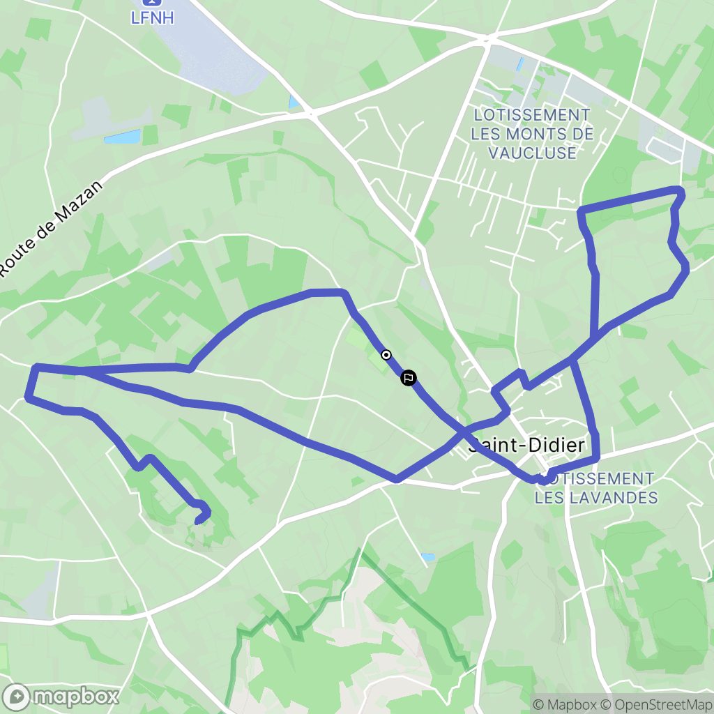 Saint-Didier : carte du parcours de randonnée - France