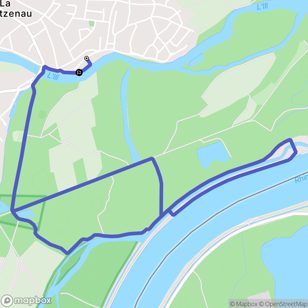 La Wantzenau : carte du parcours de randonnée - France