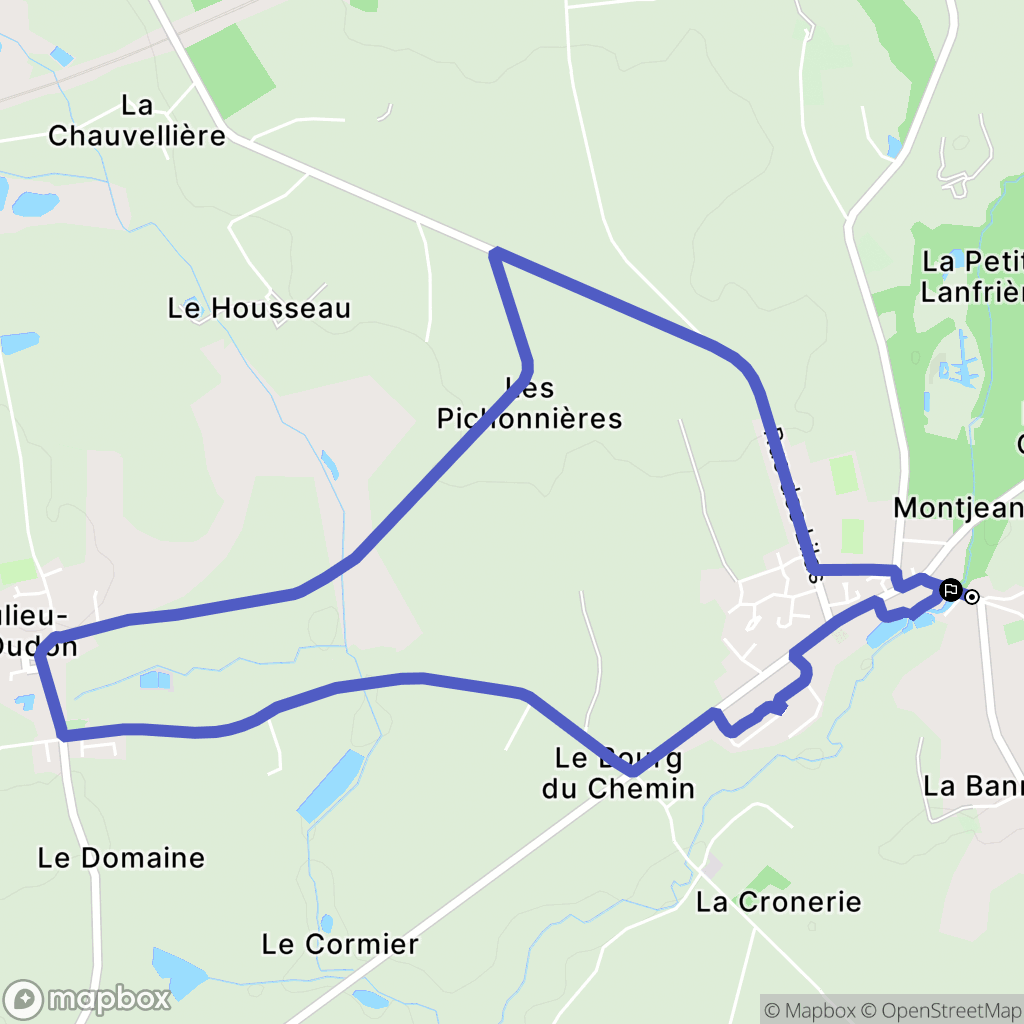 Montjean : carte du parcours de randonnée - France