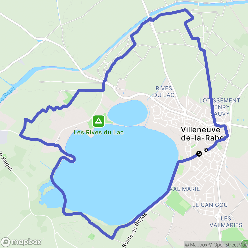 Villeneuve-de-la-Raho : carte du parcours de randonnée - France