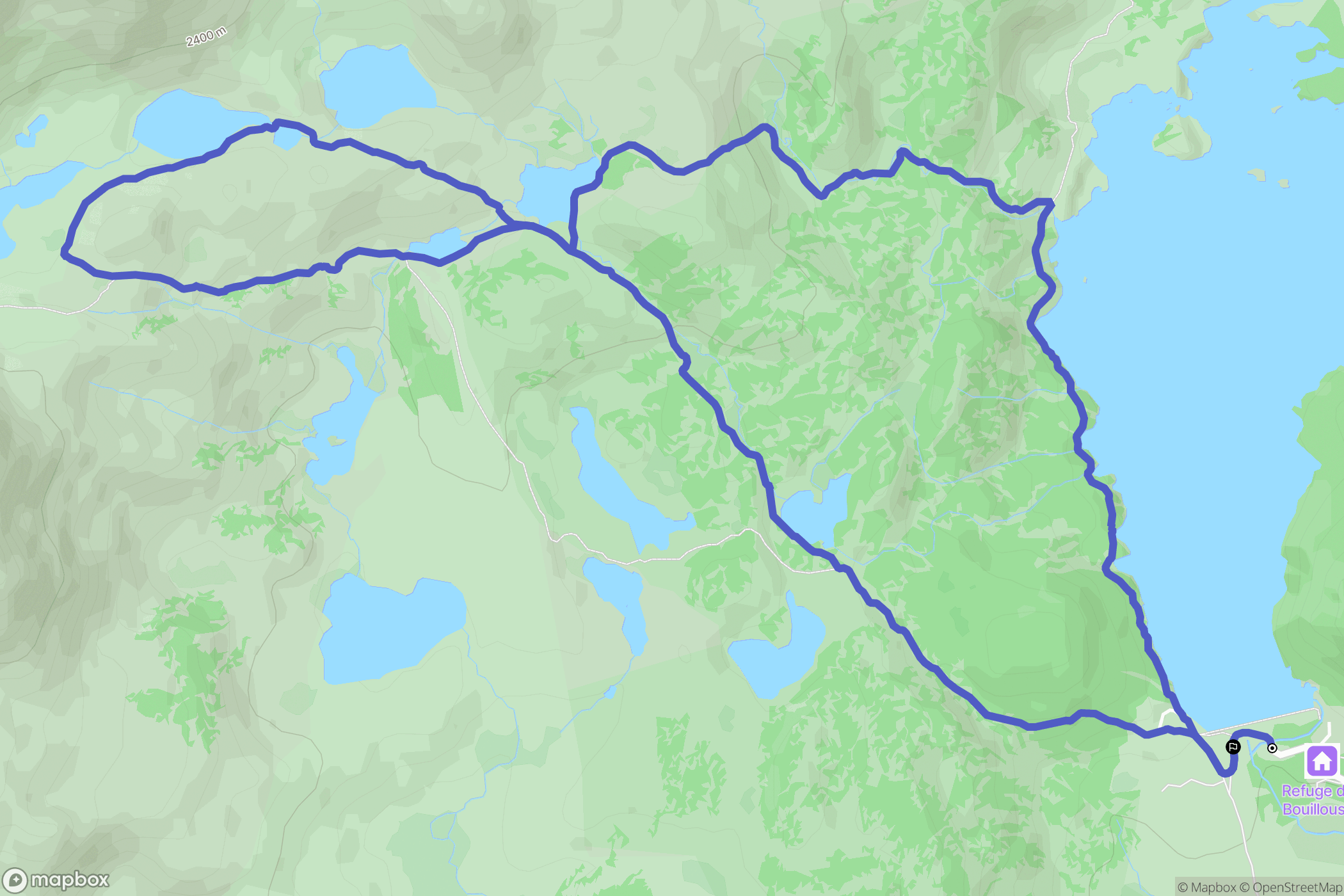 Angoustrine-Villeneuve-des-Escaldes : carte du parcours de randonnée - France