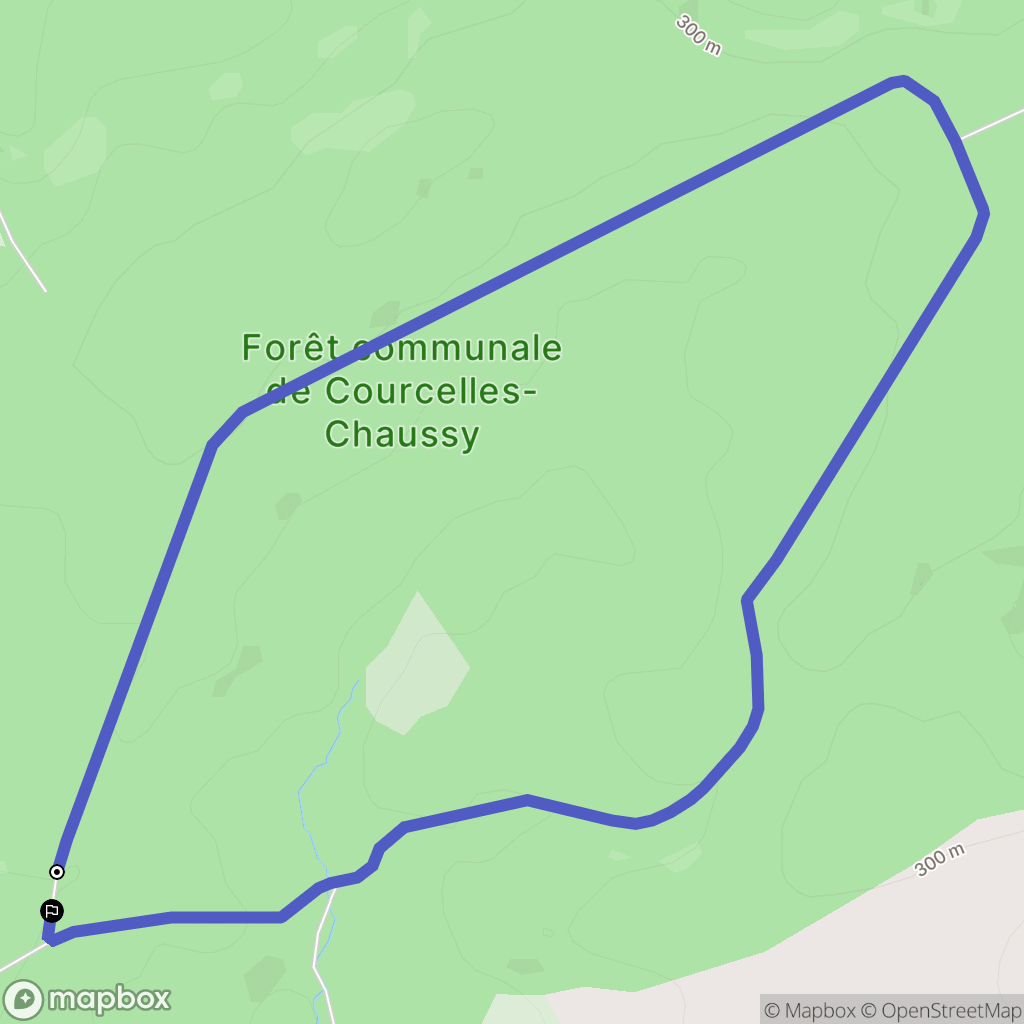 Courcelles-Chaussy : carte du parcours de randonnée - France