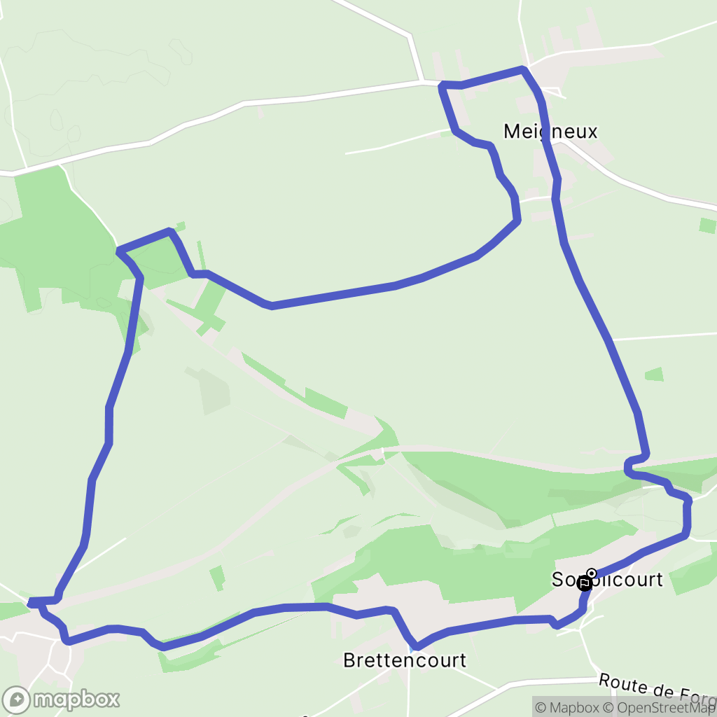 Hescamps : carte du parcours de randonnée - France
