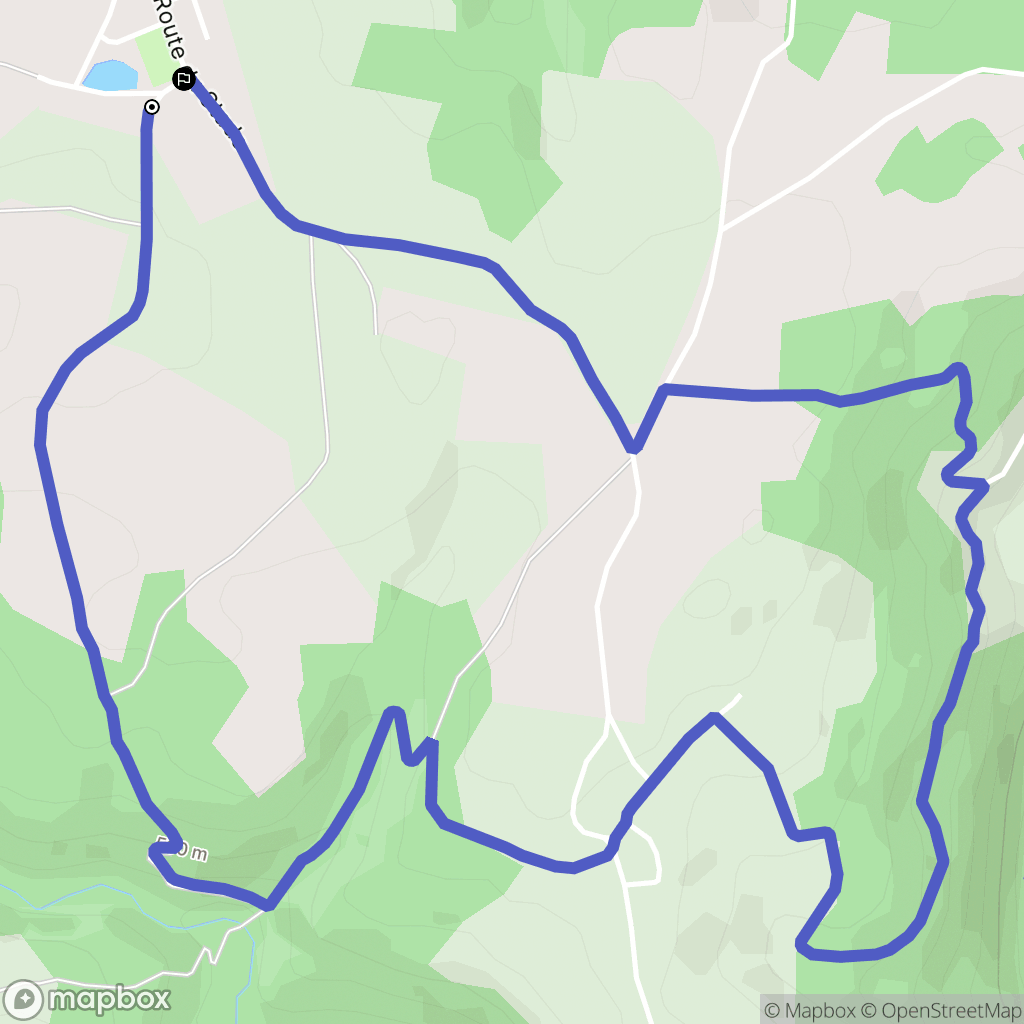 Neuf-Église : carte du parcours de randonnée - France
