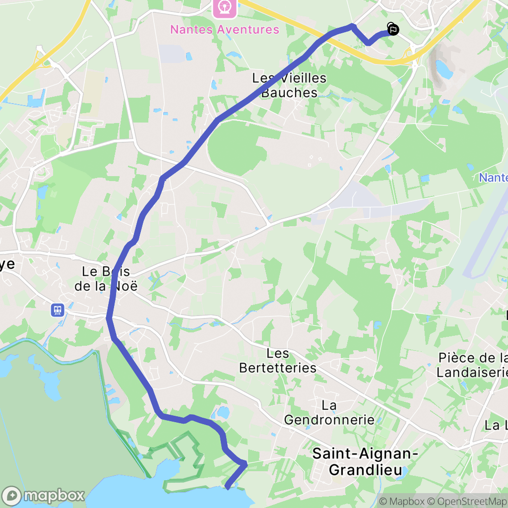 Bouguenais : carte du parcours de randonnée - France