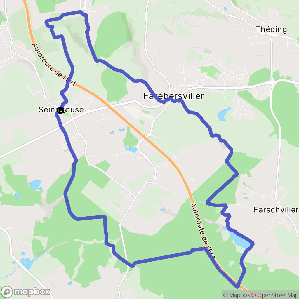 Seingbouse : carte du parcours de randonnée - France