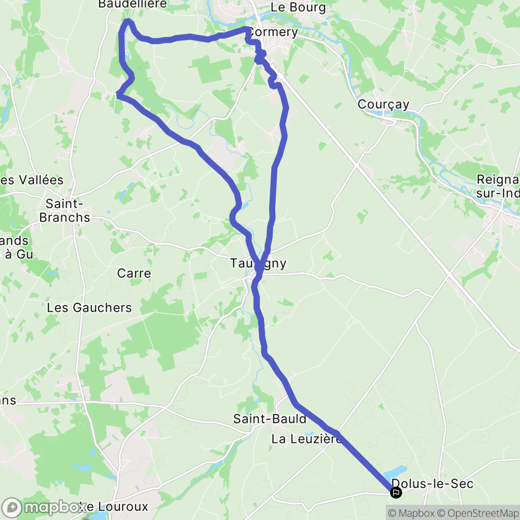 Dolus-le-Sec : carte du parcours de randonnée - France
