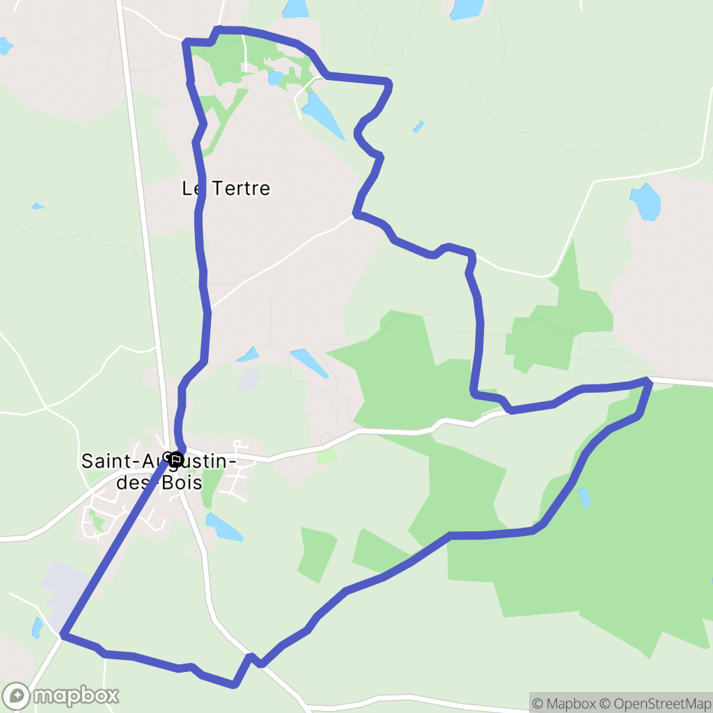 Saint-Augustin-des-Bois : carte du parcours de randonnée - France