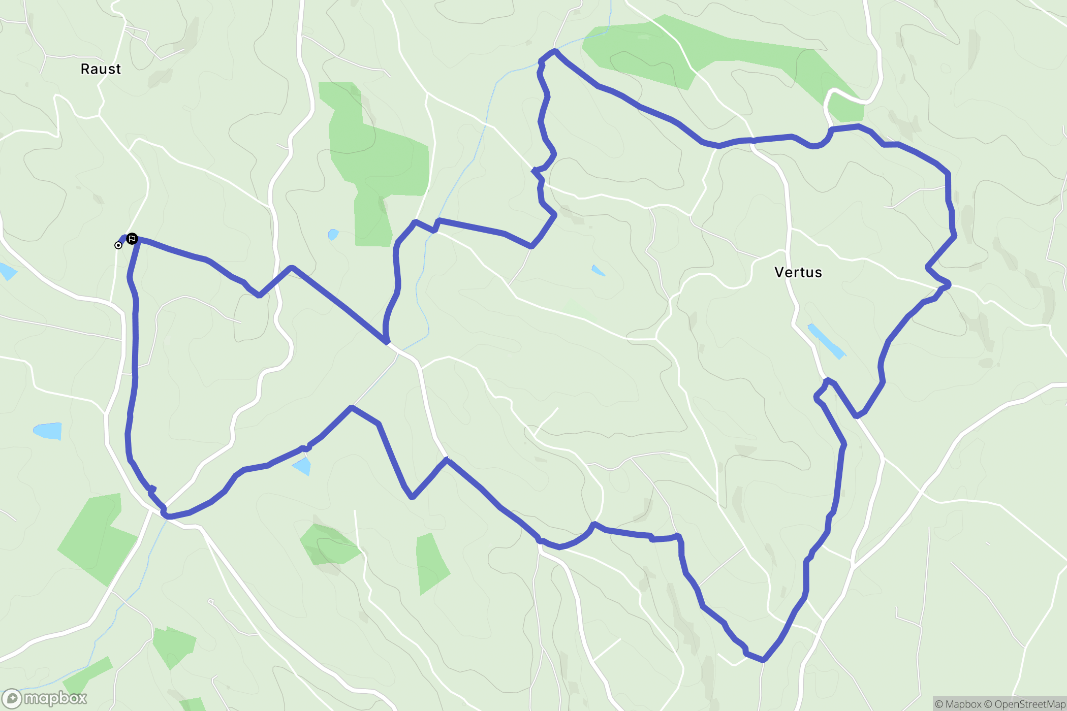Rabastens : carte du parcours de randonnée - France