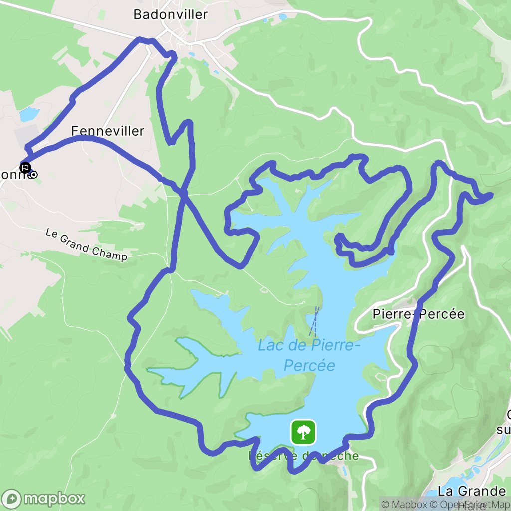 Pexonne : carte du parcours de randonnée - France