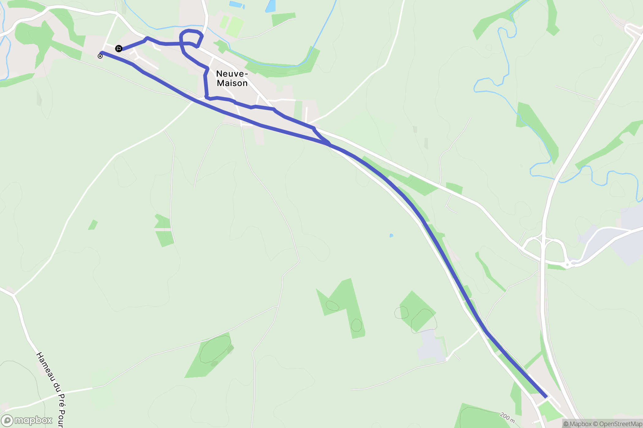 Neuve-Maison : carte du parcours de randonnée - France