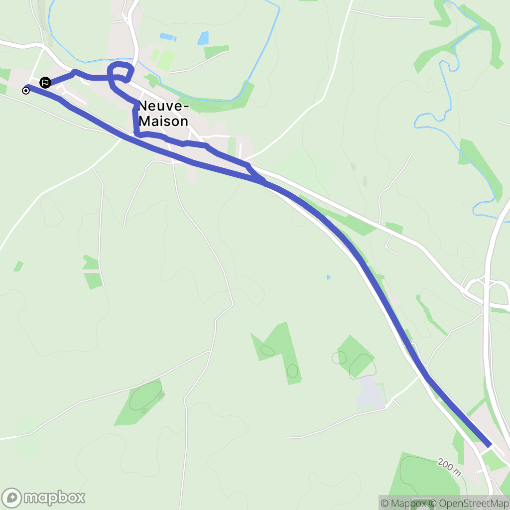 Neuve-Maison : carte du parcours de randonnée - France