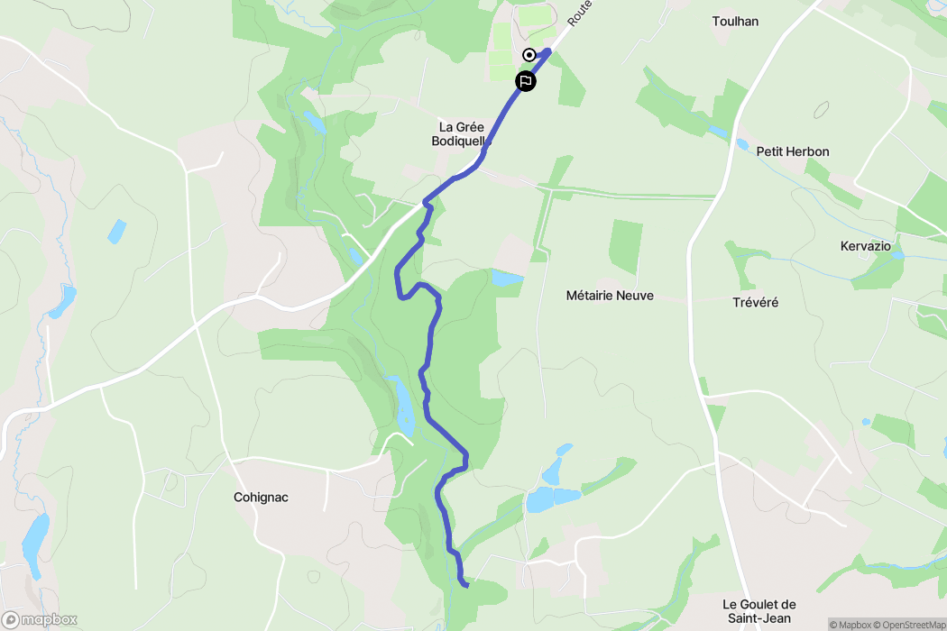 Questembert : carte du parcours de randonnée - France