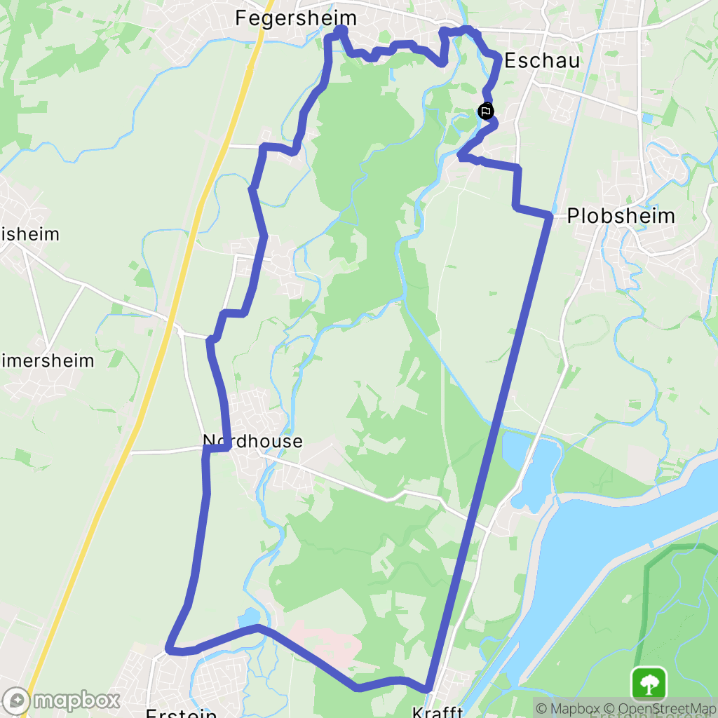 Eschau : carte du parcours de randonnée - France