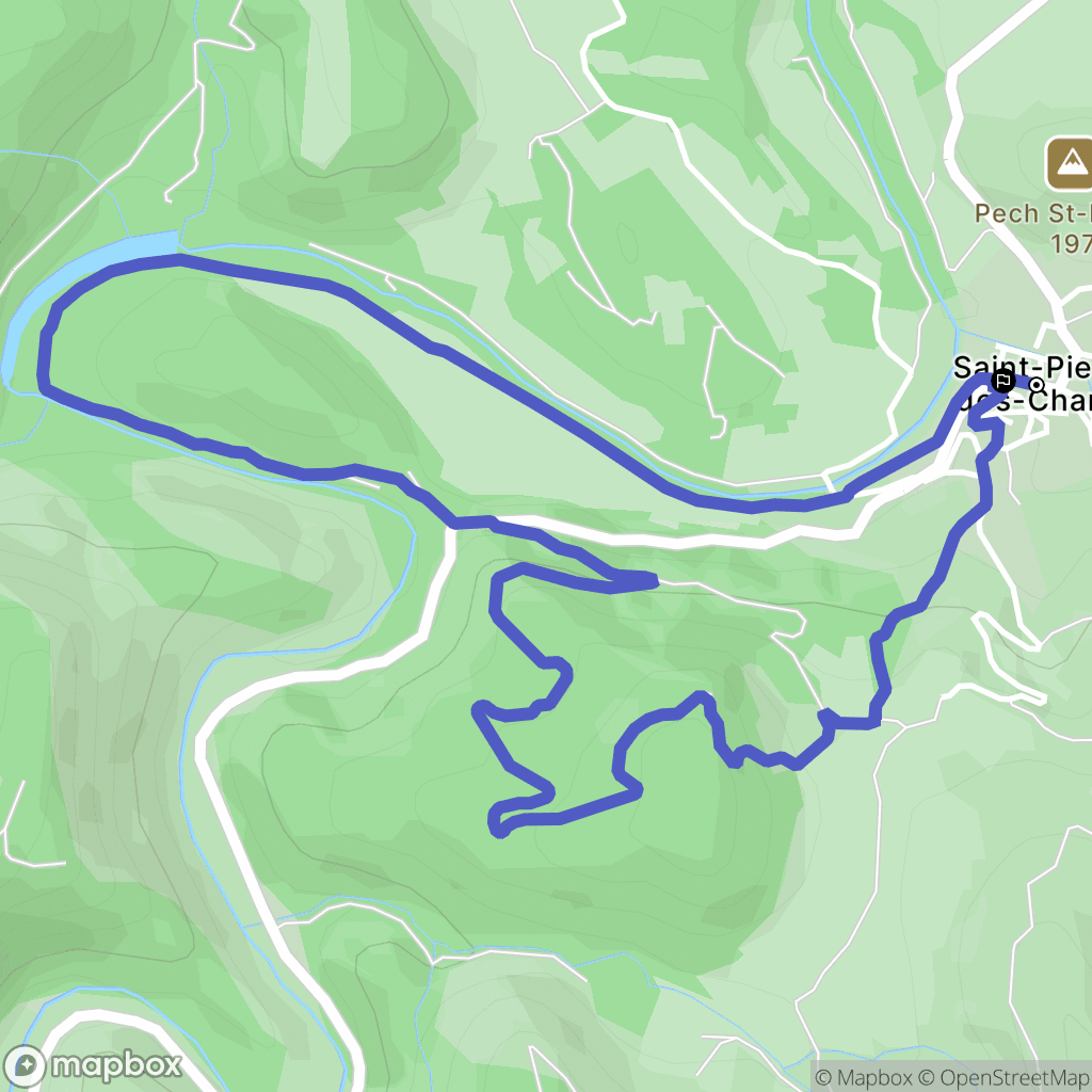 Saint-Pierre-des-Champs : carte du parcours de randonnée - France