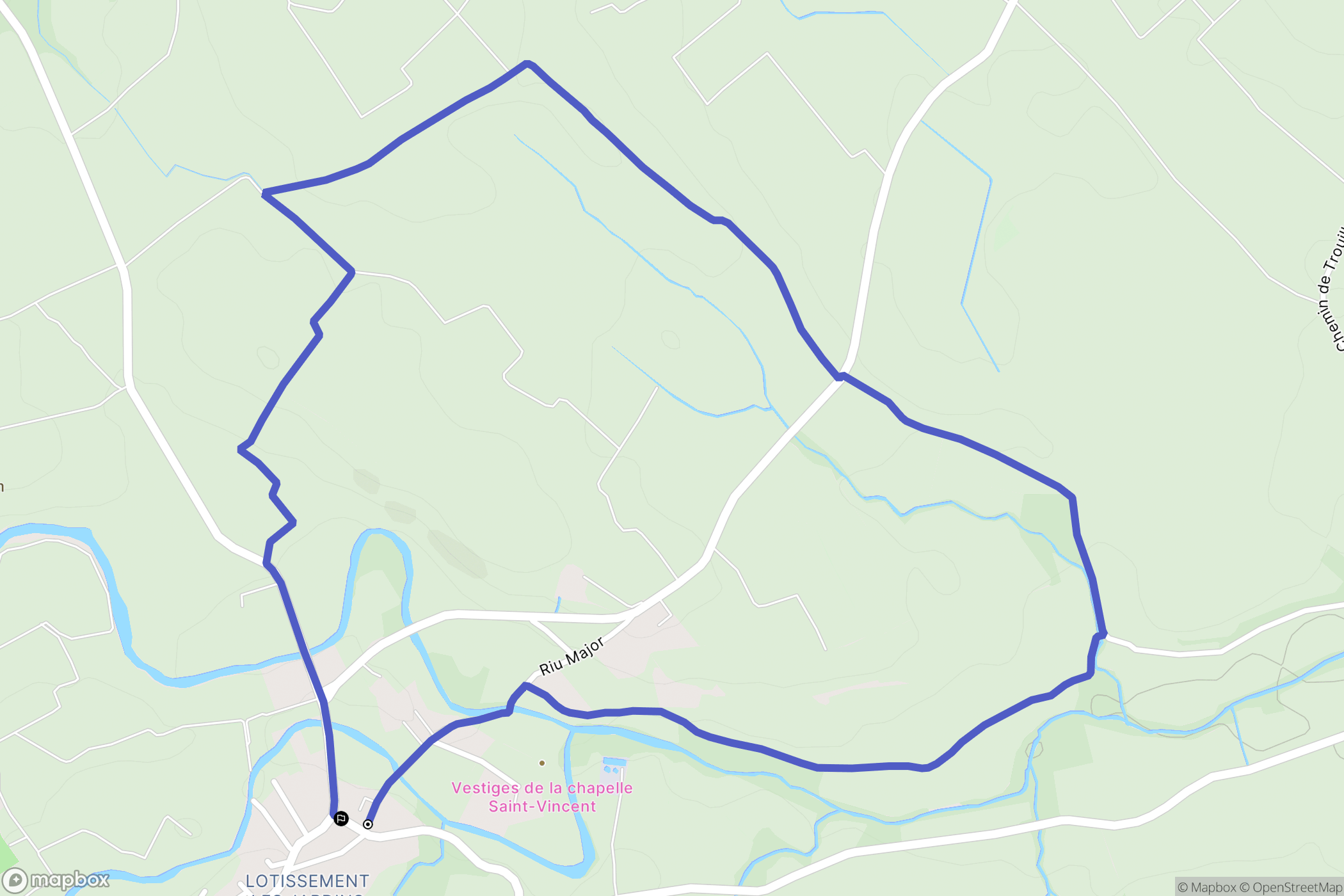 Fourques : carte du parcours de randonnée - France