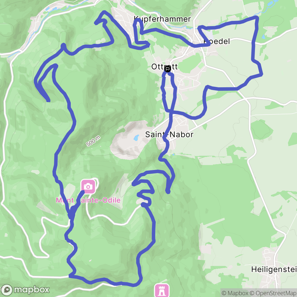 Ottrott : carte du parcours de randonnée - France