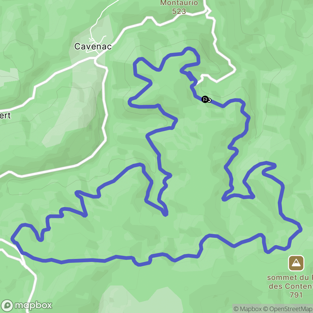 Saint-Pons-de-Thomières : carte du parcours de randonnée - France