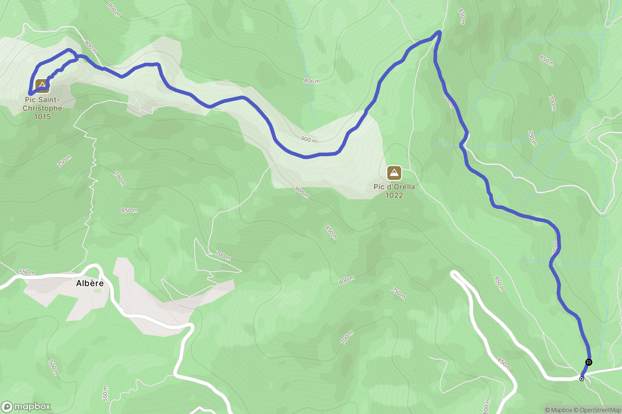 Laroque-des-Albères : carte du parcours de randonnée - France