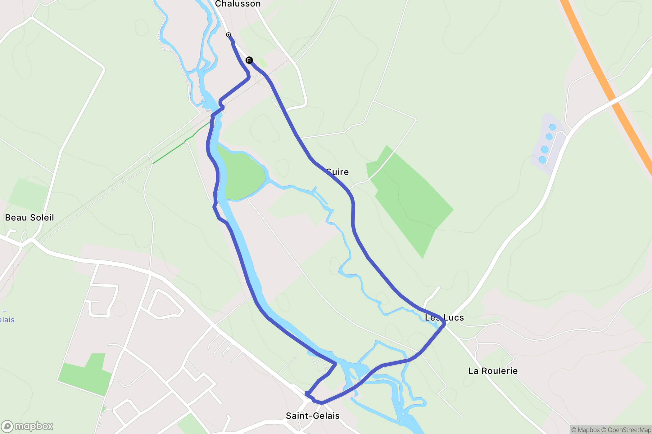 Saint-Gelais : carte du parcours de randonnée - France