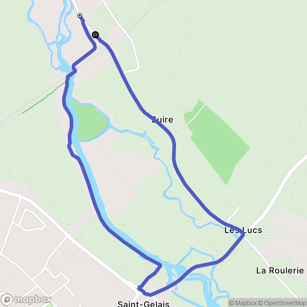 Saint-Gelais : carte du parcours de randonnée - France