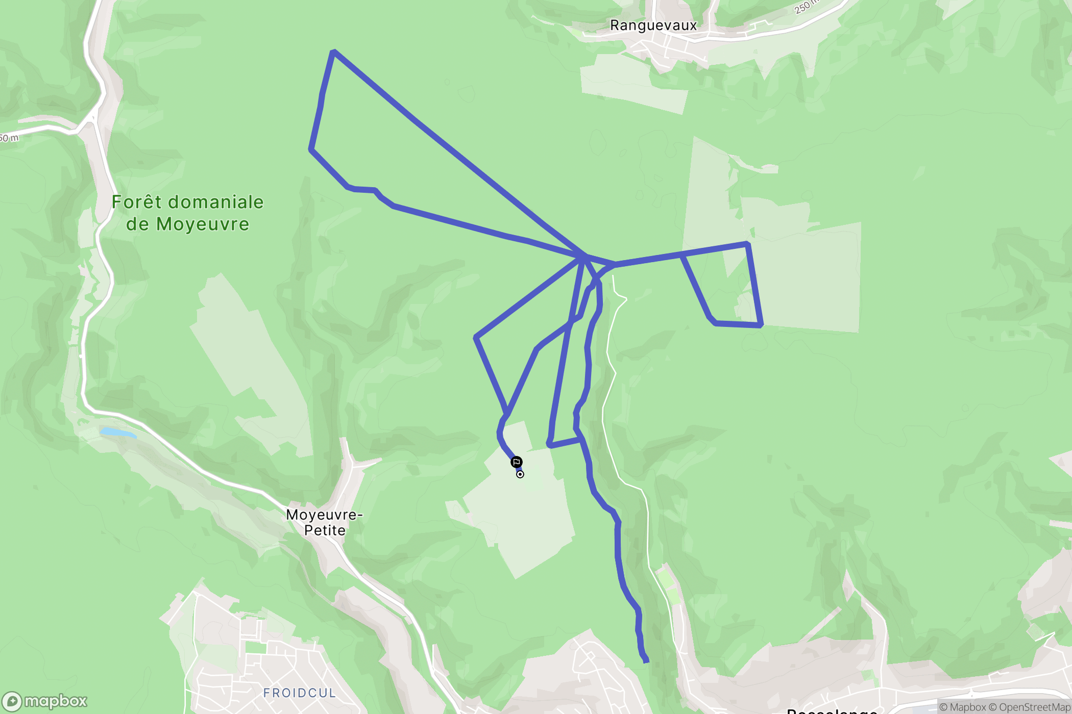 Moyeuvre-Grande : carte du parcours de randonnée - France