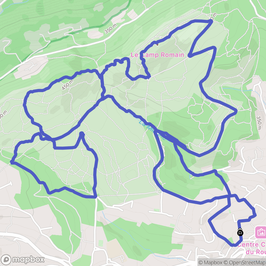 Le Rouret : carte du parcours de randonnée - France