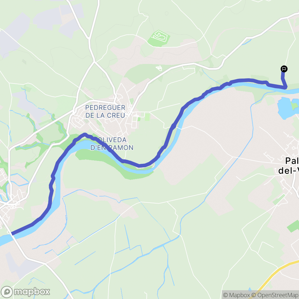 Elne : carte du parcours de randonnée - France