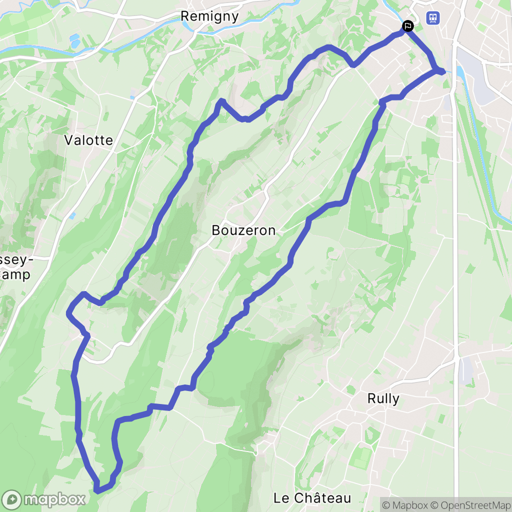 Chagny : carte du parcours de randonnée - France