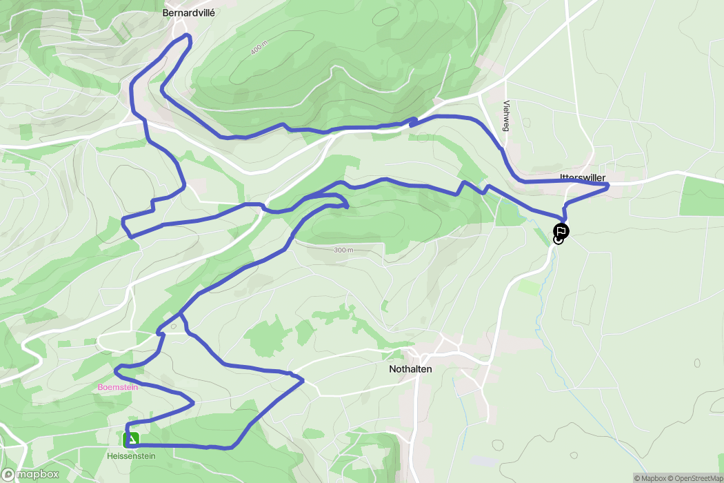 Epfig : carte du parcours de randonnée - France