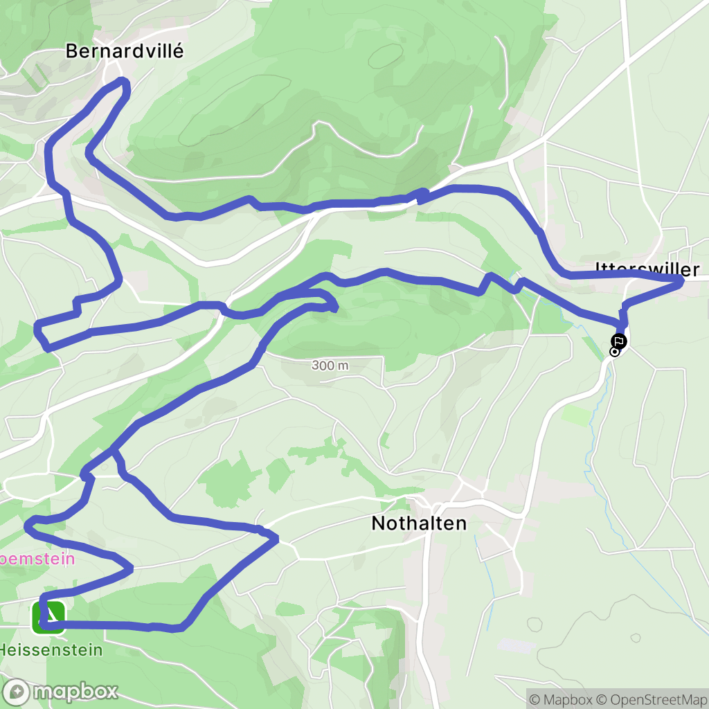 Epfig : carte du parcours de randonnée - France