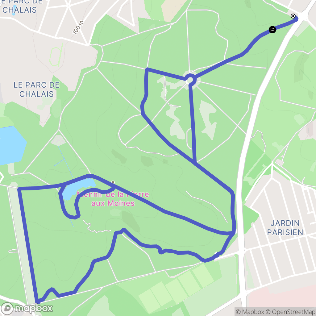 Clamart : carte du parcours de randonnée - France