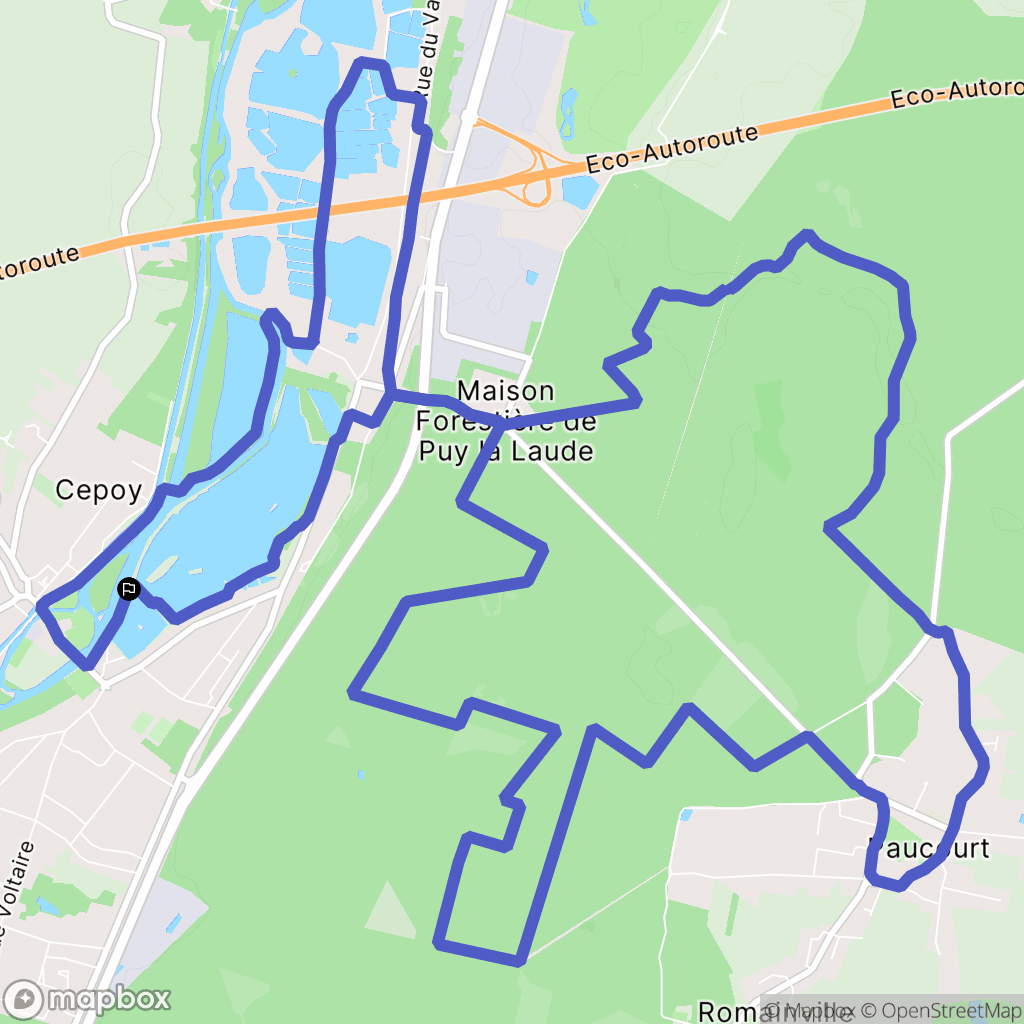 Cepoy : carte du parcours de randonnée - France