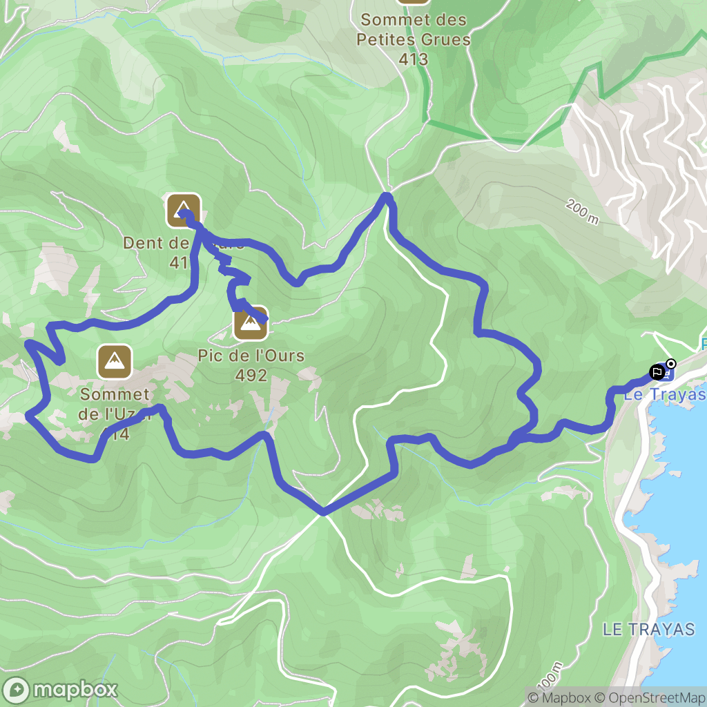 Saint-Raphaël : carte du parcours de randonnée - France