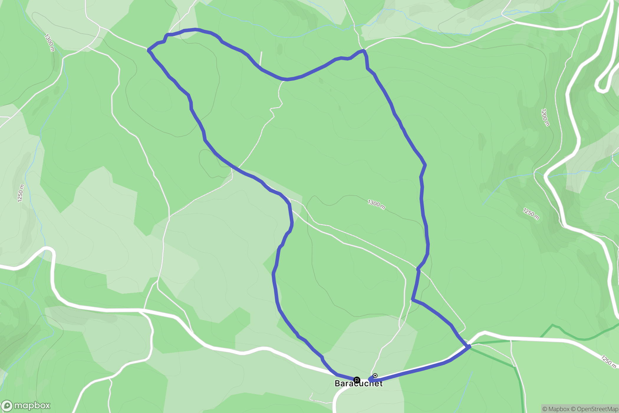 Saint-Anthème : carte du parcours de randonnée - France