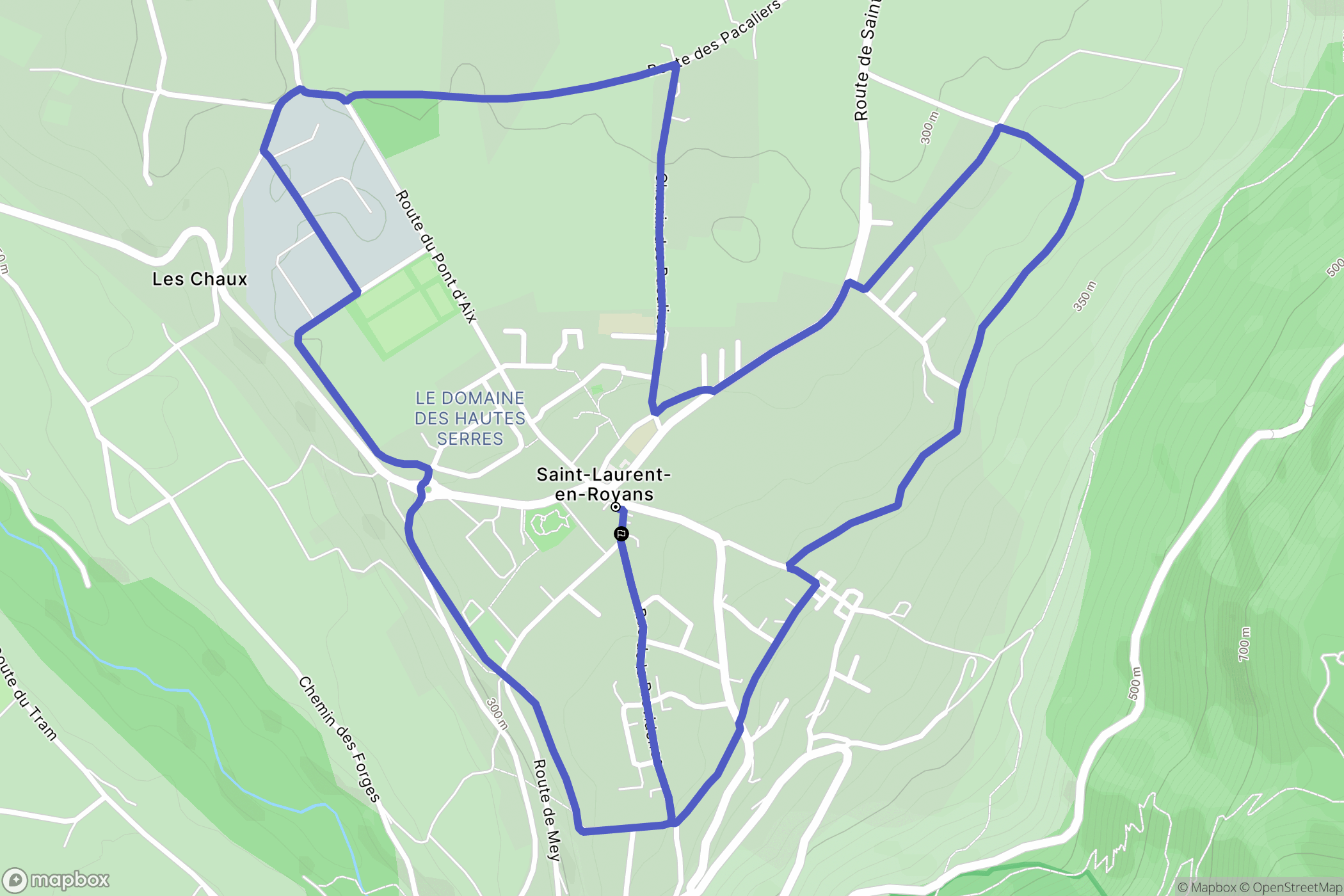 Saint-Laurent-en-Royans : carte du parcours de randonnée - France